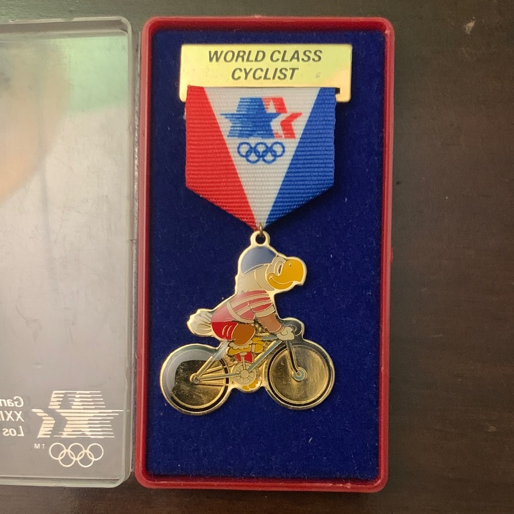 Vintage 1984 Los Angeles Olympics Cycling Pin